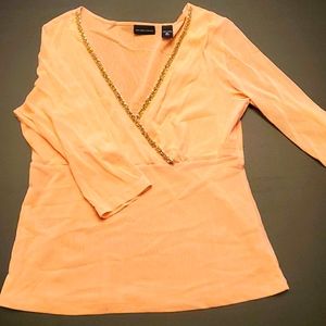 Sheer Coral Dress Shirt